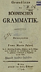 Grundsätze der böhmischen Grammatik